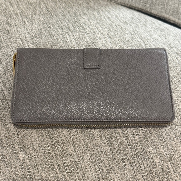 Yves Saint Laurent Gray Gold Wallet Sophisticated Design - Picture 2 of 16